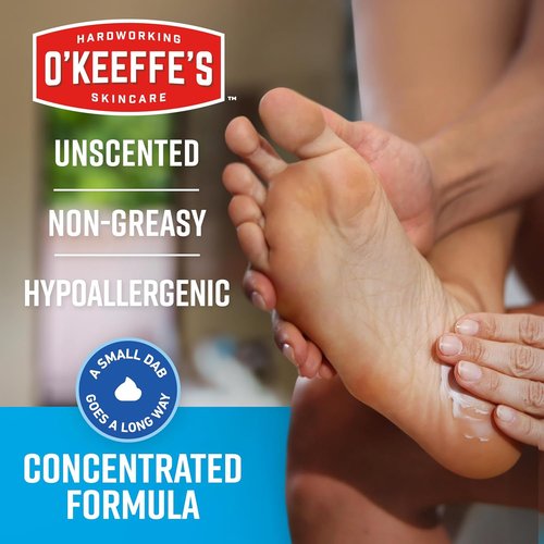O'Keeffe's Foot Cream - Guaranteed Relief for Extremely Cracked, Dry Feet - 3 oz Tube (2 Pack)