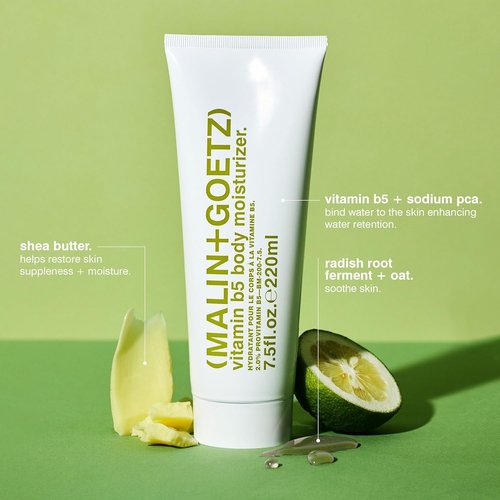 MALIN+GOETZ Vitamin B5 Body Moisturizer - Bergamot-Scented Daily Cream with Shea Butter & Oat | Hydrating & Nourishing for All Skin Types