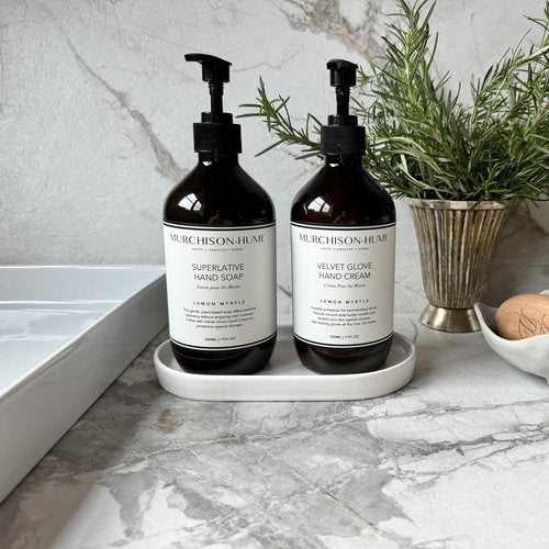 Murchison-Hume Lemon Myrtle Hand Soap - Plant-Based Formula with Refillable Pump | Soft, Hydrated Hands | 16 fl oz