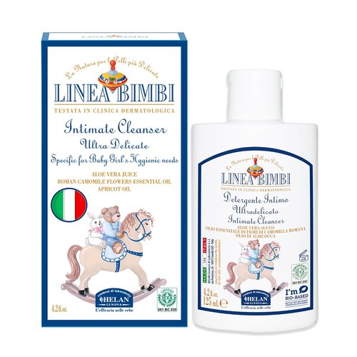 Helan Linea Bimbi Bio-Feminine Wash - Gentle Intimate Cleanser with Aloe Vera & Chamomile | 125ml (4.2 fl oz)