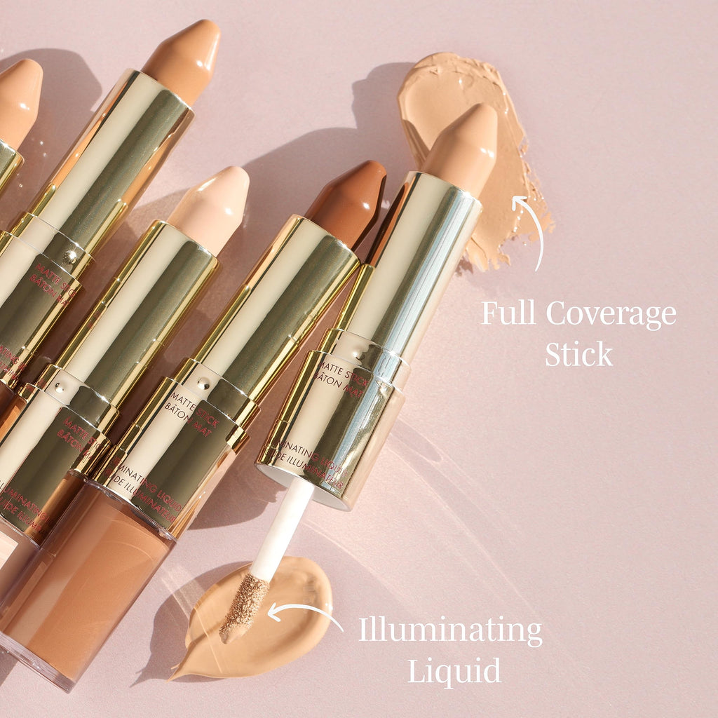 Wander Beauty Dualist Matte and Illuminating Concealer Makeup - Ebony - Dual-Ended Matte Concealer Stick + Liquid Concealer - Full Coverage Concealer Brightens & Hydrates Under Eyes - 0.28 fl oz