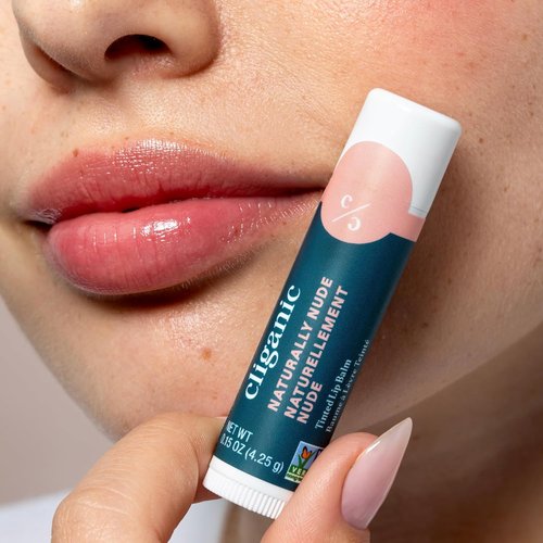 Cliganic Tinted Lip Balm Set | Hydrating & Nourishing - 4 Colors, Enriched with Vitamin E, Cruelty-Free