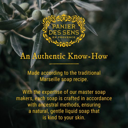 Panier des Sens - Fancy Orange Blossom Moisturizing Liquid Hand Soap - French Provence Hand Wash - Savon de Marseille Soap with Olive Oil - Refillable Bottle - 97% Natural Ingredients - 16.9 Fl Oz