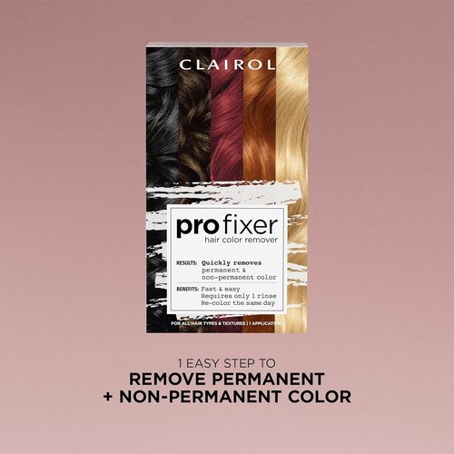 Clairol Pro Fixer Hair Color Remover Kit - Effortlessly Remove Permanent & Non-Permanent Color | Quick 1-Rinse Solution