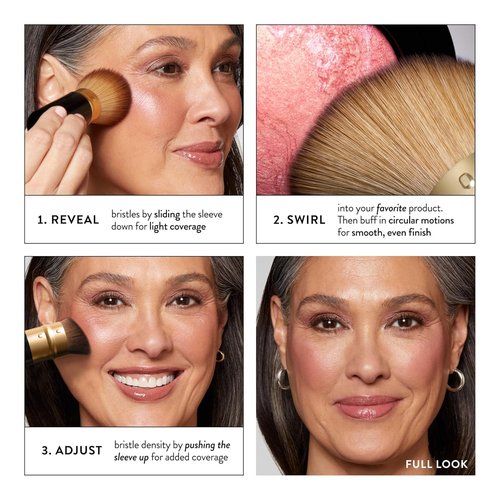 Laura Geller New York Makeup Brushes - Cruelty-Free Retractable Angled Kabuki Brush 02