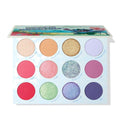 ColourPop Beach Dreamin’ Eyeshadow Palette - Limited Edition 12 Shades of Matte, Metallic & Glitter - High-Pigment Eye Makeup (0.48 oz)