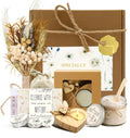 JMHACHY Spa Gifts for Women - Valentines Day Gifts for Her, Natural Themed Self Care Kit, Birthday Anniversary Care Package Ideas for Wife Girlfriend Mom from Daughter Husband Friend, 8PCS Items