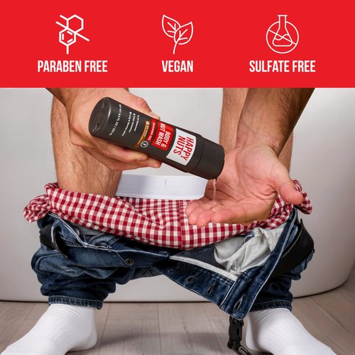 HAPPY NUTS Big Wood Body and Nut Wash - Moisturizing Men's Shower Gel, Natural Bodywash with Deep Cleanse for Sensitive Skin - Men's Body Soap (8.5 Fl Oz (Pack of 1), Big Wood)