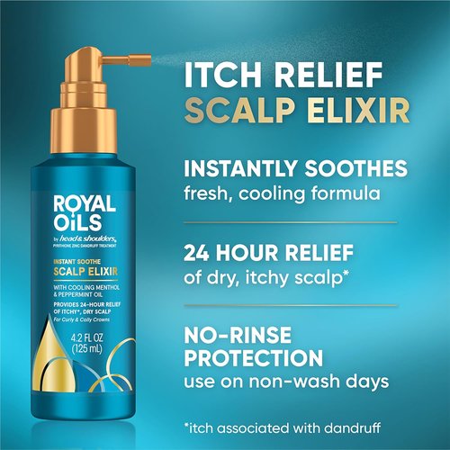 Head & Shoulders Royal Oils Scalp Elixir - Cooling Menthol & Peppermint Oil for Instant Hydration | 4.2 fl oz