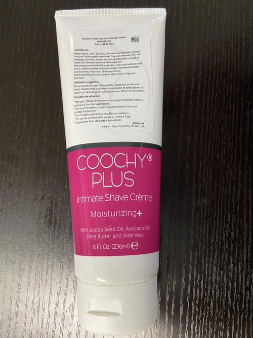 IntiMD COOCHY PLUS Intimate Shave Cream Gel Rash-Free With MOISTURIZING+ 8oz Squeeze Bottle