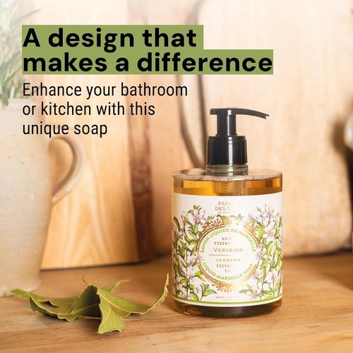 Panier des Sens - Fresh Verbena Hand Soap - Moisturizing & Refillable - 97% Natural Ingredients - 16.9 Fl Oz