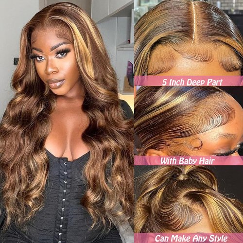 4/27 5x5 Hd Lace Closure 12 Inch Brazilian Virgin Human Hair Closure Bleached Konts Transparent Lace Pre Plucked With Baby Hair Natural Hairline Free Part For Women (P427 12 Inch)