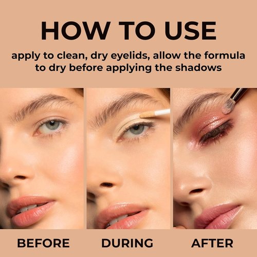 Lamel Insta Eyeshadows Base - Universal Clear Formula | Waterproof, Vegan & Cruelty-Free - 10 ml for All Skin Tones
