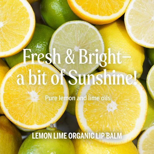 Dr. Bronner’s Organic Lip Balm - Natural, Moisturizing, Petroleum-Free Formula | 6-Pack (.15oz) - Lemon Lime