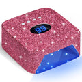 Ludysic Cordless UV Nail Lamp, 54W Rechargeable UV Light for Gel Nails, Nail Dryer with 3 Timer Modes, Professional Quick Dry Curing Lamp for Salon & Home (Red Diamond)