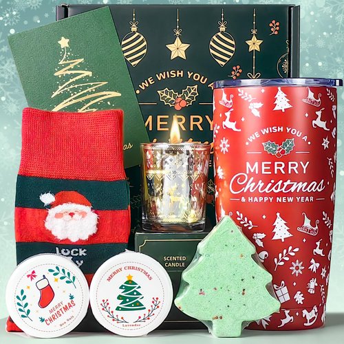 Christmas Gifts for Women 2026 – Unique Christmas Gift Baskets Sets for Women Secret Santa Gifts for Coworkers Teacher Sister Mom Wife Friend Xmas Gifts Baskets Holiday Tumbler White Elephant Present