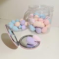 50 PCS Small Mini Makeup Sponges and Powder Puff with Makeup Mirror, Multi Colored Beauty Blender Makeup Sponge Facial Makeup Tools (Sponge egg)
