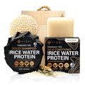 Viori Native Essence Shampoo & Conditioner Bar Set | Handcrafted Rice Water Formula for Hair Growth - Bamboo Holder Included