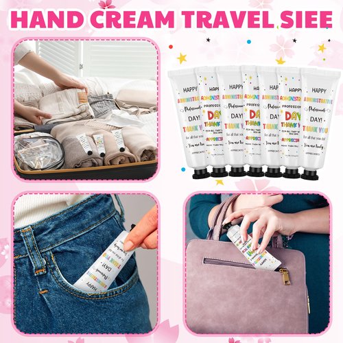 Loopeer 24 Pcs Administrative Professionals Day Gifts Bulk Hand Cream Travel Size Moisturizing Lotion Set for Admin Assistants Office Staff Coworkers Employee Appreciation Gifts Women Men