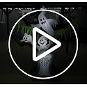 9 Ft Tall Halloween Inflatable Grave Scene with Skeletons and Ghosts - Self-Inflating Decoration
