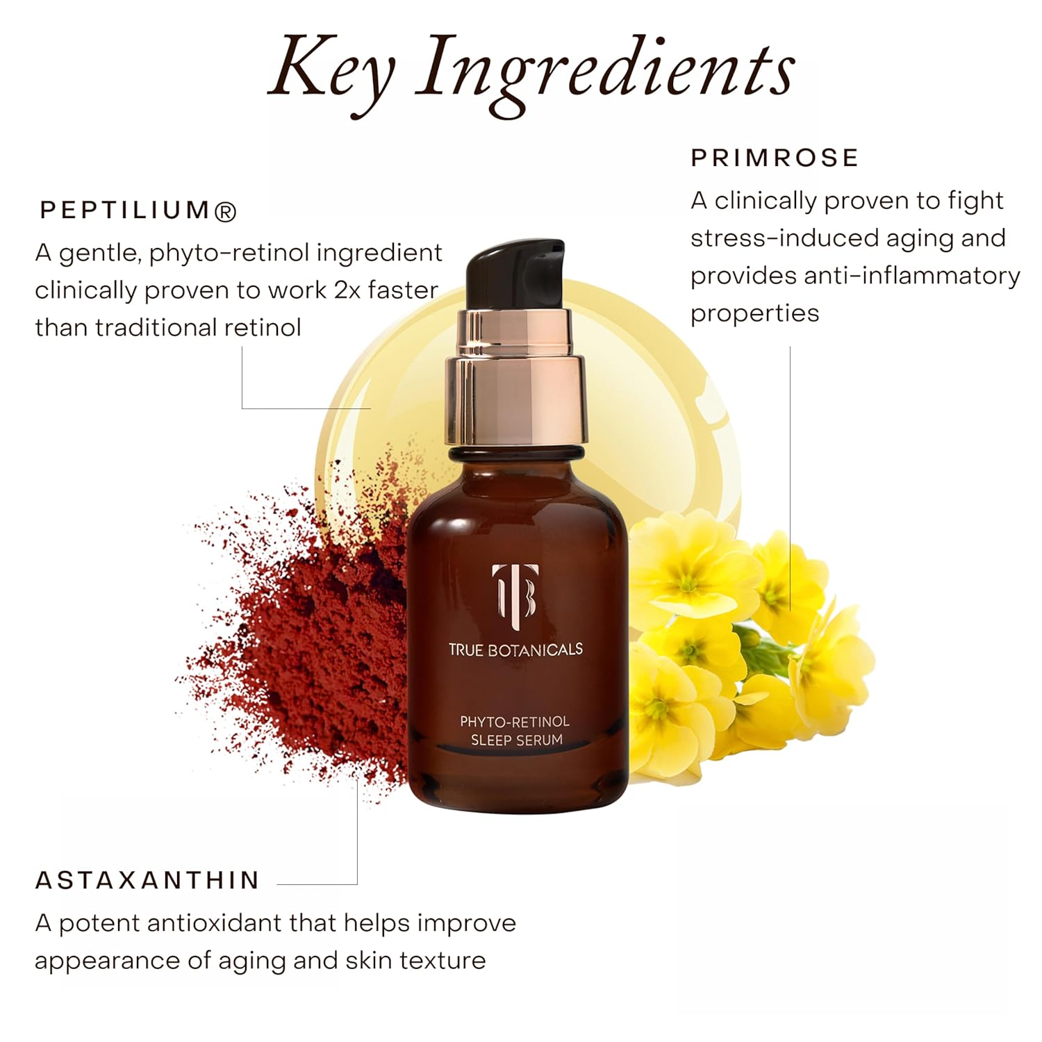 True Botanicals Phyto Retinol Sleep Serum - Nightly Anti-Aging Solution | Reduces Fine Lines & Wrinkles | 1 fl oz | 30 ml