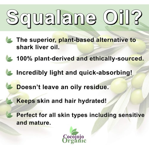 Dr Joe Lab Squalane Oil Pure Plant Derived Refined Cold Pressed Squalene From Olives Vegan Undiluted Bulk Carrier Oil for Face Skin Hair Body Cosmetics Natural Cleanser Moisturizer (4 oz)