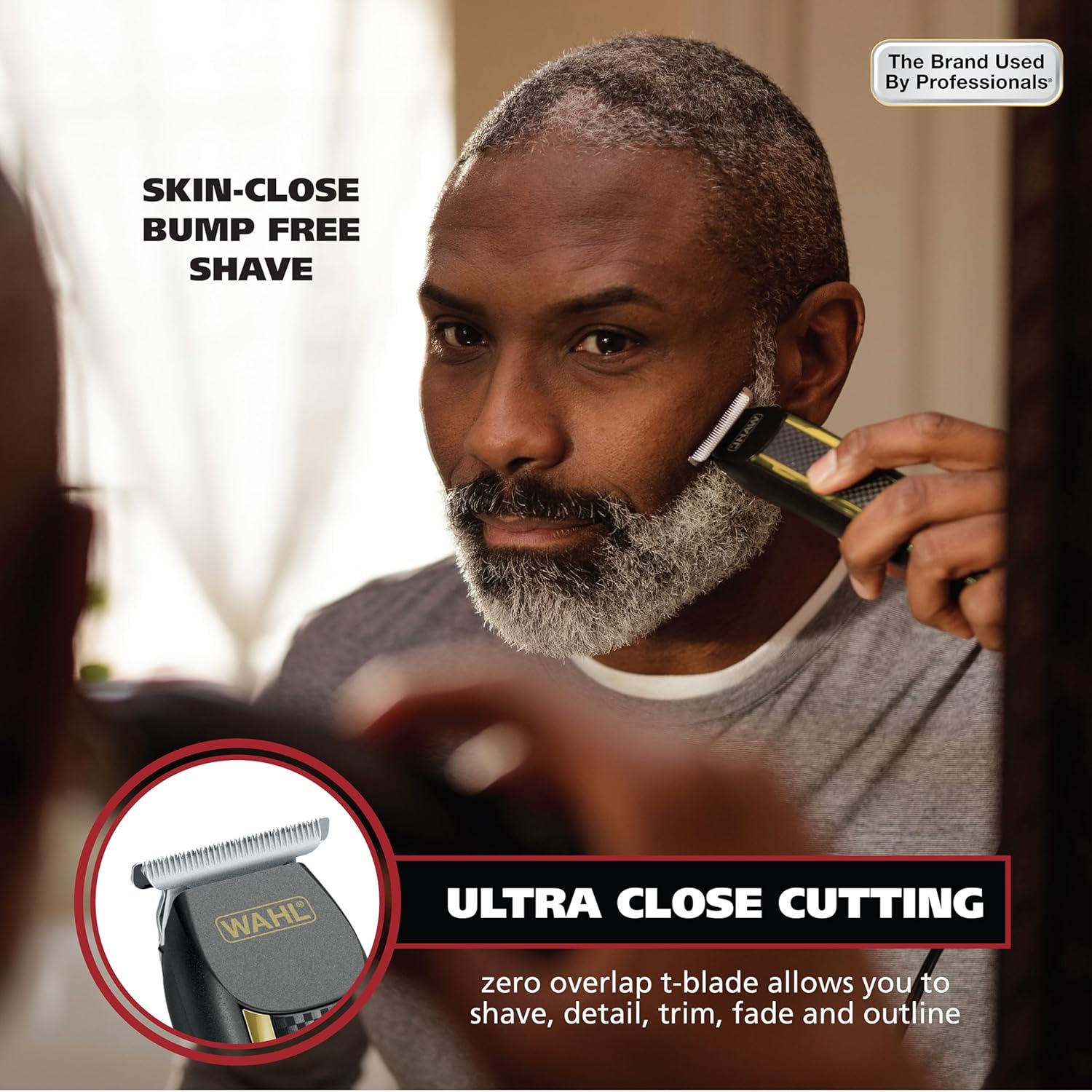 Wahl Edge Pro Beard Trimmer - Bump-Free Corded Grooming Kit for Men | Perfect for Edging Beards & Mustaches - Model 9686-300