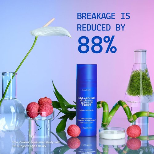 AAVRANI Hydra-Bounce Blowout Primer & Styling Cream - Volumizes & Strengthens Hair - Vegan, Color-Safe, 5 Fl Oz