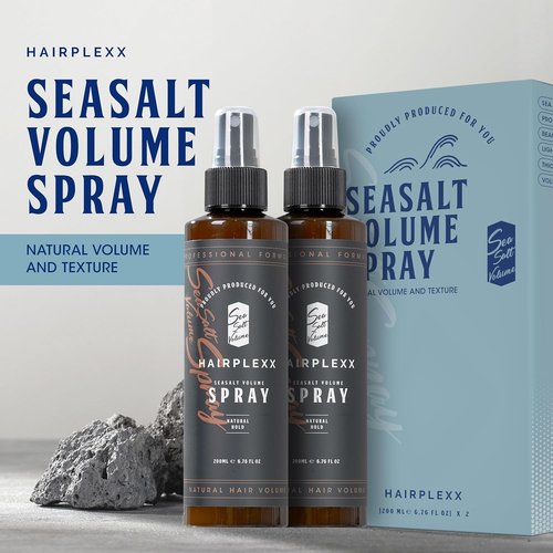 Hairplexx Sea Salt Volume Hair Spray - Natural Thickening & Volumizing Matte Finish | Paraben-Free, 6.76 Fl Oz (Pack of 2)