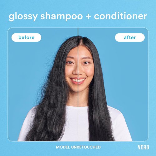 VERB Glossy Shampoo - Cleanses & Adds High Shine for Thick, Coarse Hair - Vegan, Paraben-Free, Sulfate-Free