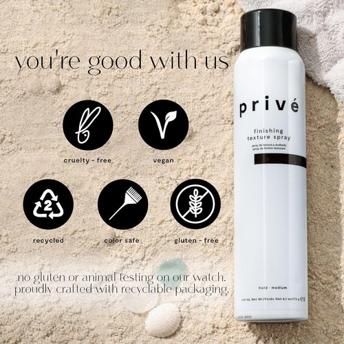 Privé Finishing Texture Spray - Lightweight, Flexible Hold for All Hair Types | Buildable Volume (6.1 oz)