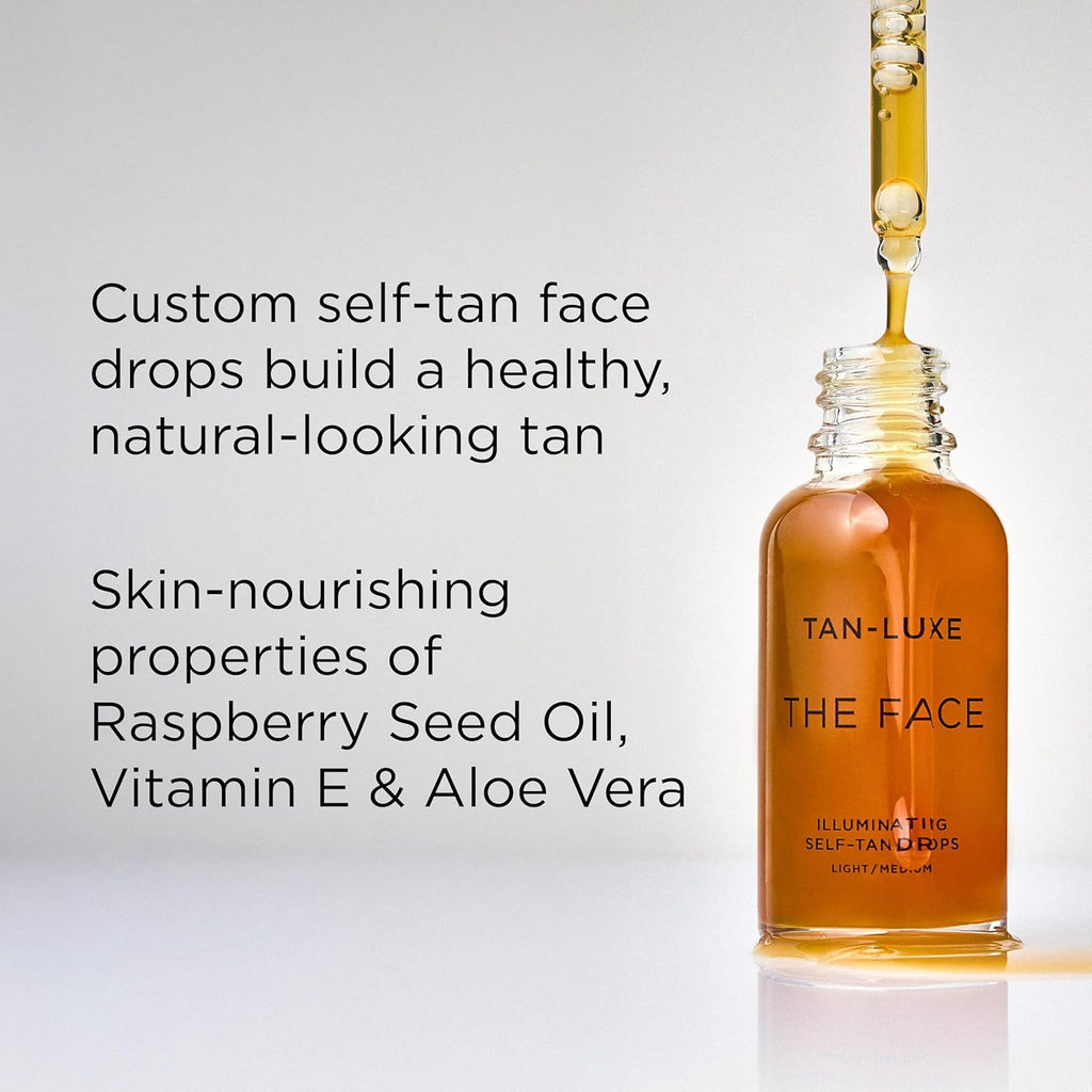 TAN-LUXE The Face - Illuminating Self-Tan Drops for Custom Tanning | Cruelty-Free & Toxin-Free
