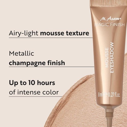 M. Asam MAGIC FINISH Mousse Eyeshadow - Champagne Color, Long-Lasting 10-Hour Wear, 0.27 Fl Oz