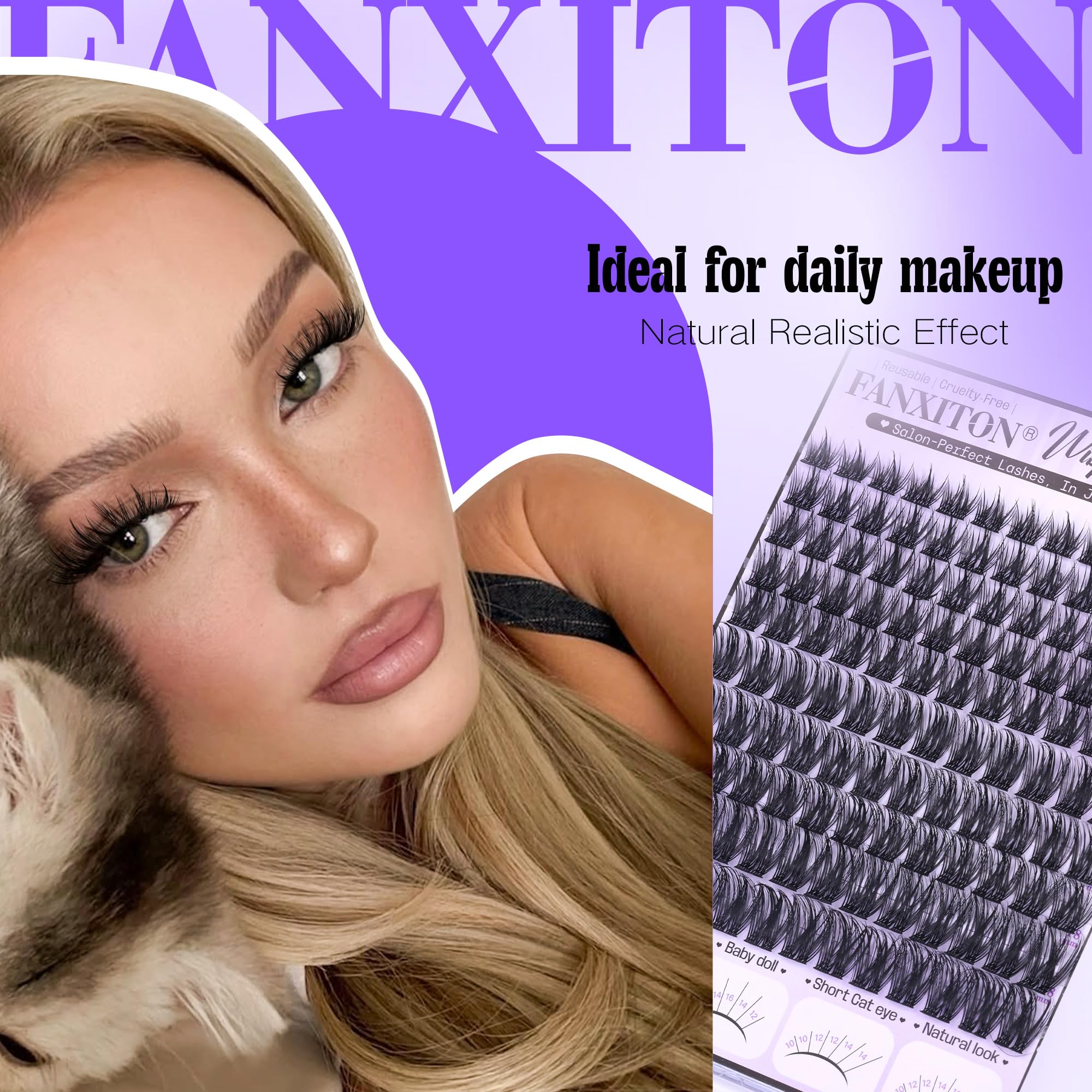 Wispy Lash Clusters Kit Natural Look Lash Clusters DIY Lash Extension Kit 10-18mm Cluster Eyelash Extensions Kit Lash Bond and Seal Lash Tweezers Individual Lashes Cluster Kit DIY Lash at Home
