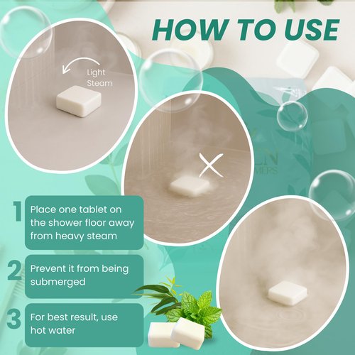 REVIV Shower Steamers Aromatherapy – 15 Long-Lasting Eucalyptus & Mint Shower Bombs for Stress Relief and Sinus Support – Self Care Spa Gifts for Women & Men – Valentine's Day Gift