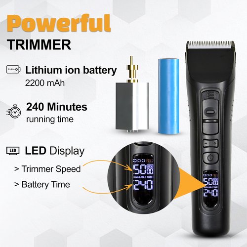 Brio Beardscape V1 Beard Trimmer for Men Professional with Low Friction Ceramic Blade, Cordless Professional Hair Trimmer for Barbers with 4 Hrs of Long Battery Timing, Ideal for Beard & Body (Black)