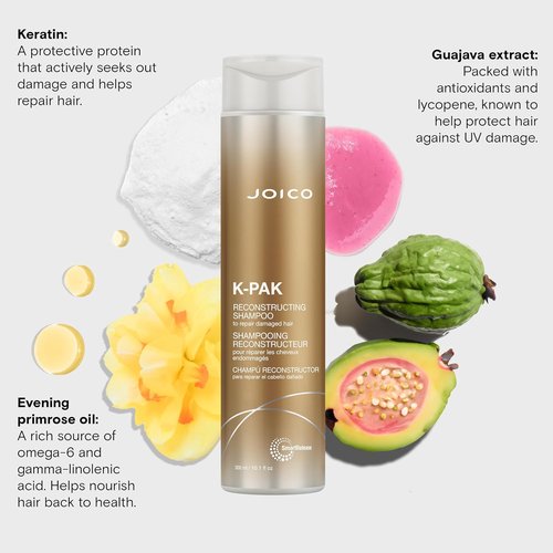 Joico K-PAK Daily Reconstructing Shampoo - Repair Damaged Hair & Prevent Breakage | Boost Shine with Keratin & Guajava Extract