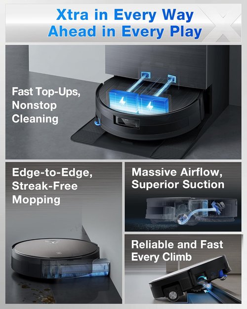 ECOVACS DEEBOT X11 PRO Omni Robot Vacuum - 19,500Pa Suction, Self-Cleaning Mop, Auto-Lift for Carpets & Spills