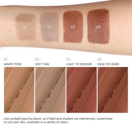 Erinde Cream Contour Bronzer Stick - Blendable Matte Finish for Natural Face Shaping | Waterproof, Long Lasting, 01 Warm Tone
