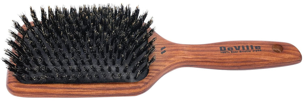 Spornette Deville Cushion Paddle Brush - Boar Bristle Hair Brush for Smoothing & Detangling | All Hair Types
