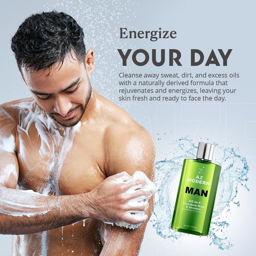 Skiennix 3-in-1 Face Wash, Body Wash & Shampoo - Aloe Vera & Jojoba Oil Formula | 10.14 + 2 FL OZ | Cleanses Sweat & Dirt