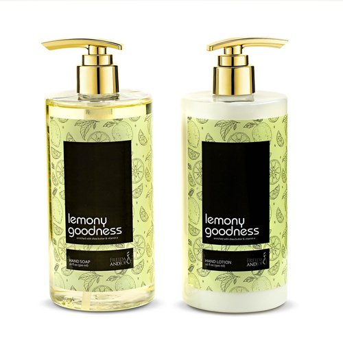 16 fl oz Lemon Citrus Aromatic and Nourishing Hand Soap Set Keep Your Skin Incredibly Soft & Clean in a Wooden Holder Unisex Formula Luxury Body Care for Women and Men Gift – Mother's Day Gift for