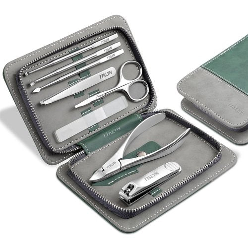 TTKLYN Manicure Kit for Women, Stainless Steel Nail Kit with PU Leather Case, Precision Pedicure Tools for Feet