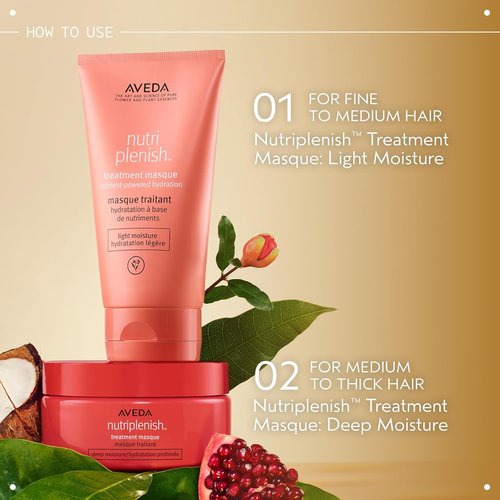 Aveda Nutriplenish Treatment Masque - Intense Deep Conditioning Mask for Medium to Thick Dry Hair | Organic Pomegranate Oil, Coconut Oil, Mango Butter