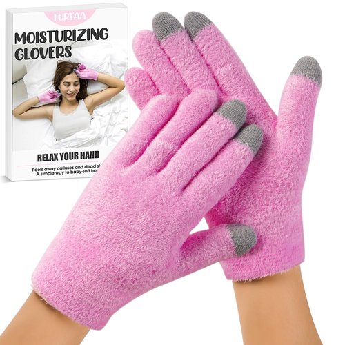 Moisturizing Glovers,Gel Spa Glovers,Soft Moisturizing Gel Lining Infused with Essential Oils and Vitamins for Repairing and Softening Dry Cracked Hand Skins.