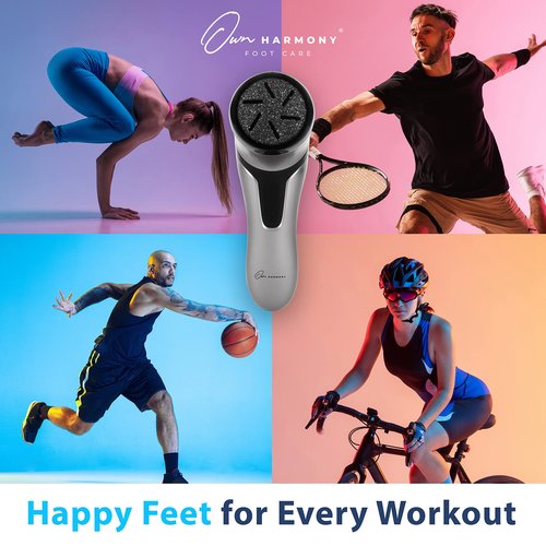 Electric Foot Callus Remover with Vacuum - Own Harmony Professional Pedicure Tools Kit for Powerful Pedi Feet Care Vac, Electronic Foot File CR2100, Best for Hard, Dry, Cracked, Dead Skin (3 Rollers)
