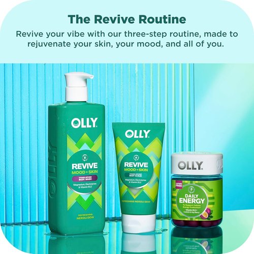 OLLY Body Wash & Scrub Mini Pack - Hydrate & Repair Skin Barrier | 4 Count, 3 oz Each