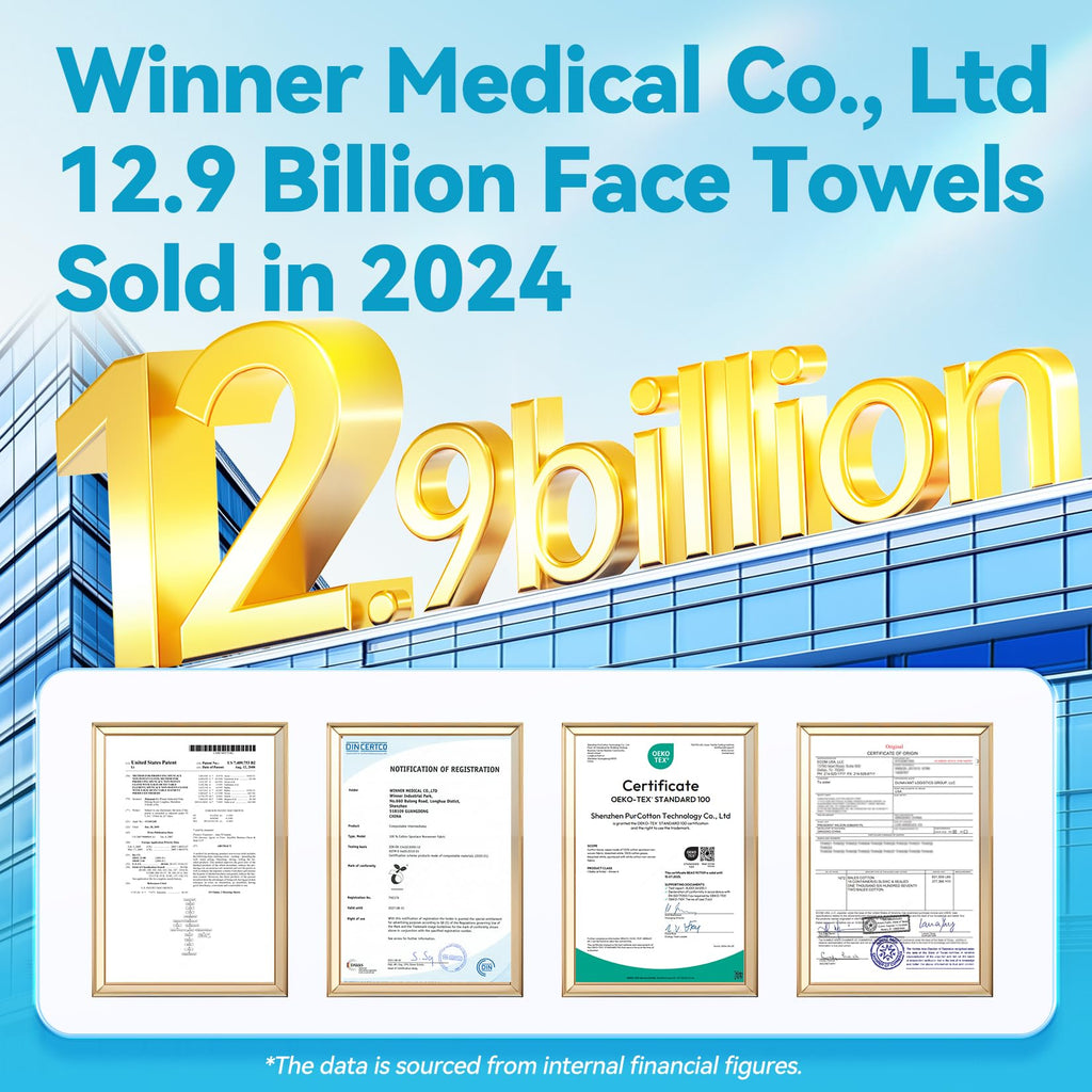 Winner Soft Face Towels, Upgraded Thicker 100% USDA Biobased Facial Towels with Hangable Design, Unscented and Gentle on Sensitive Skin, Disposable Facial Towelettes (80 Count, Pack of 1)