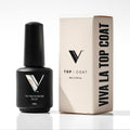 V Beauty Pure No Wipe Gel Top Coat - Long Lasting UV Top Coat Gel Nail Polish, Scratch and Stain Resistant, Durable, Non Yellowing, No Sticky Layer, Glossy - For Manicure & Pedicure - 15ml