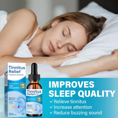 Tinnitus Relief for Ringing Ears, Natural Ingredients Tinnitus Ear Ringing Relief, Effective Tinnitus Treatment to Reduce Ear Noise & Improve Hearing for Men & Women